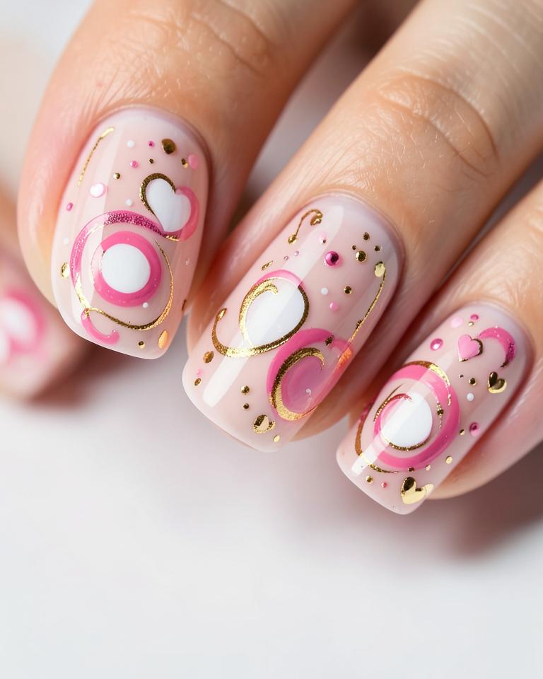 Custom hand-painted nail art